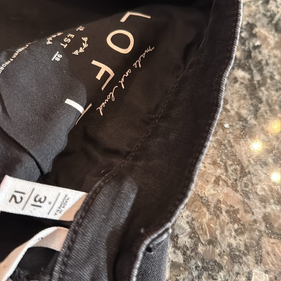 Loft black cropped denim Jeans NWT 12 - Picture 10 of 11